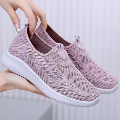 Γυναικεία υφασμάτινα αθλητικά παπούτσια με λογότυπο από ύφασμα που αναπνέει