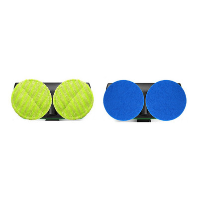 2 Pieces Rotary Electric Mops Replacement Pad Round Shaped Mat Cleaning Tool Replacing Scrubber Pads Living Room Blue