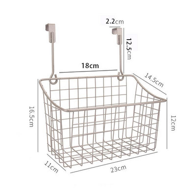 2 tk Üle ukse taga rippuv hoiukorv konksudega Metallist traatkapp Köök sahver Korraldaja maitseainehoidja