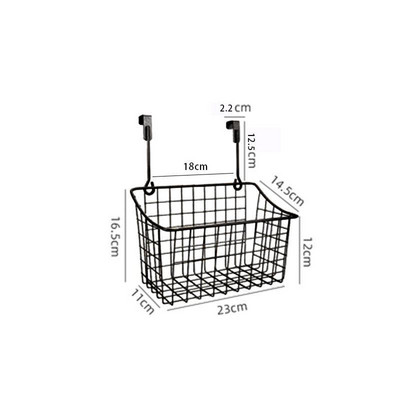 2 tk Üle ukse taga rippuv hoiukorv konksudega Metallist traatkapp Köök sahver Korraldaja maitseainehoidja
