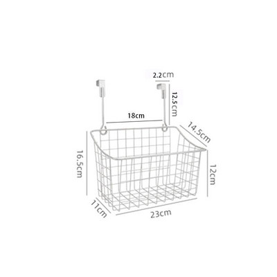 2 tk Üle ukse taga rippuv hoiukorv konksudega Metallist traatkapp Köök sahver Korraldaja maitseainehoidja