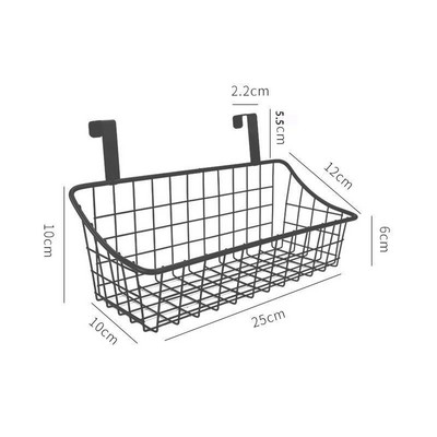 2 tk Üle ukse taga rippuv hoiukorv konksudega Metallist traatkapp Köök sahver Korraldaja maitseainehoidja