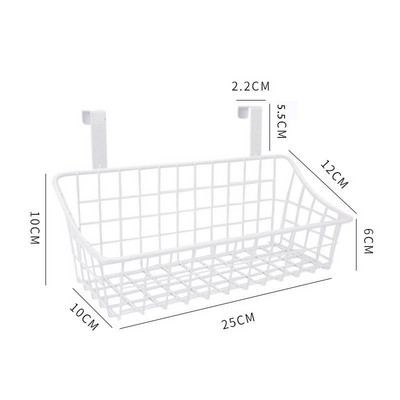 2 tk Üle ukse taga rippuv hoiukorv konksudega Metallist traatkapp Köök sahver Korraldaja maitseainehoidja