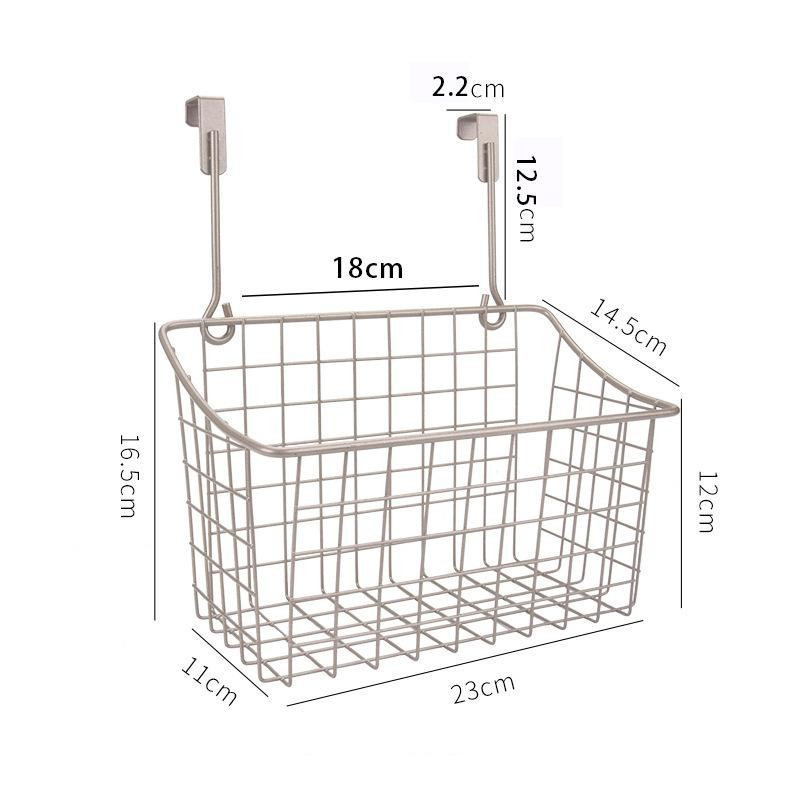 2 tk Üle ukse taga rippuv hoiukorv konksudega Metallist traatkapp Köök sahver Korraldaja maitseainehoidja
