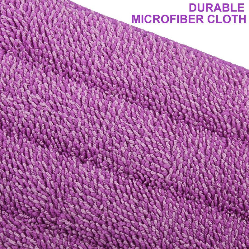 Ravne glave za brisanje, 6 kom Jastučići za brisanje od mikrovlakana 42 Cm X 14 Cm Sprej za punjenje, zamjenske jastučiće Navlake za brisanje - perive u perilici (ljubičasta)
