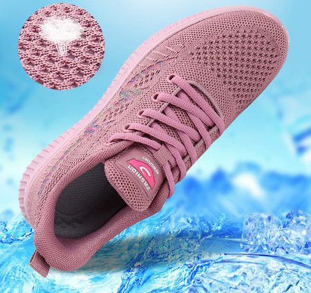 Sportsko-casual ženske tenisice s natpisom i vezicama