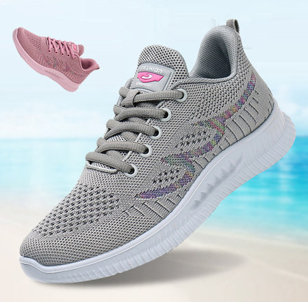 Sportsko-casual ženske tenisice s natpisom i vezicama