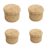 Käsitsi valmistatud õlgedest kootud kaanega hoiukorv suupistete organiseerija lauaarvuti hoiukast pesukorvid rotangist lillekorv