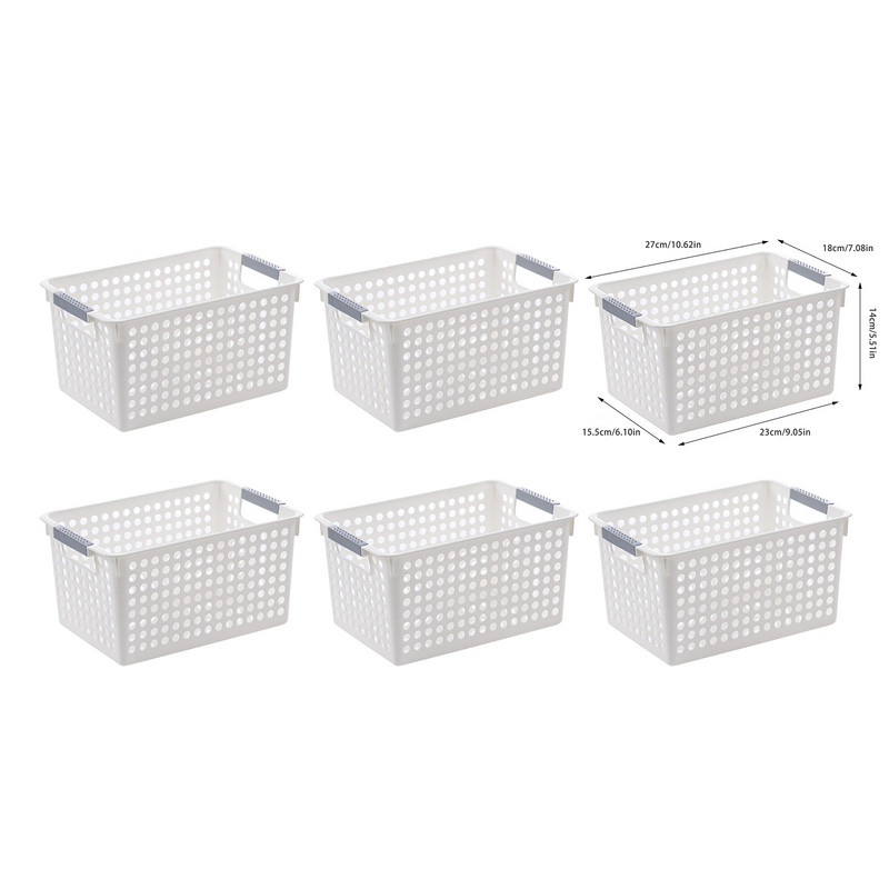 6 tk õõnes kaasaskantav hoiukorv Köök Kodukontor virnastatud pihuarvutite mitmesugused nikerdatud rotangist plastist korvkonteiner