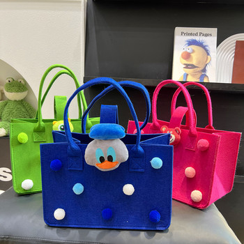 Χαριτωμένη τσόχα τσάντα Γυναικεία τσάντα κινουμένων σχεδίων Οργανωτής τσάντας μαμάς Εισαγωγή δώρου Τσάντα αγορών Κούκλα Τσάντα τσόχα για κορίτσια Πτυσσόμενη γυναικεία τσάντα για παιχνίδι