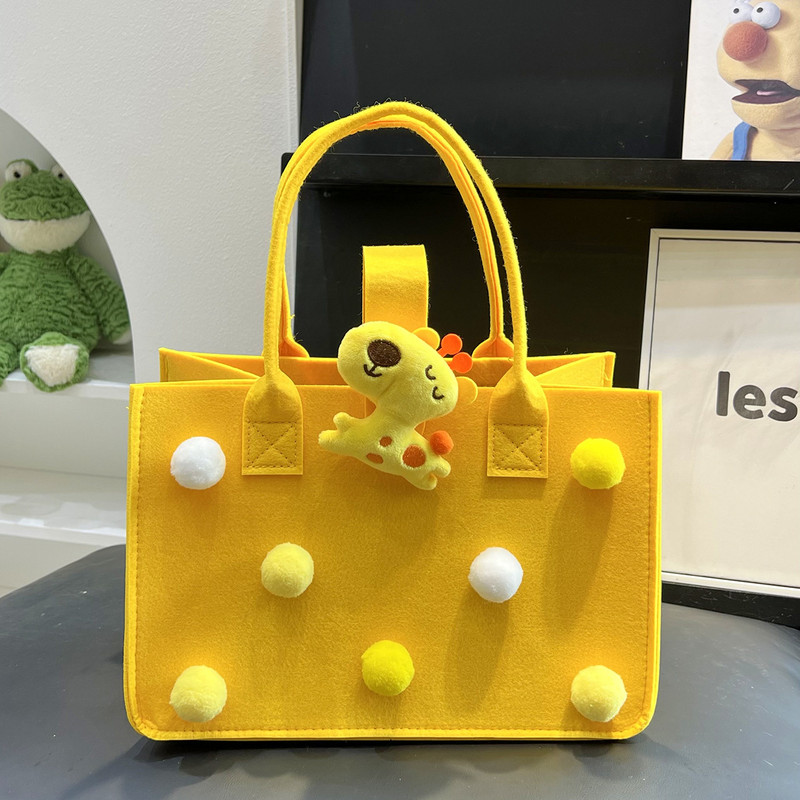 Slatka torba od filca, ručna torbica, organizator za maminu torbicu, uložak, poklon, torba za kupovinu, lutka, djevojčice, torba od filca, sklopiva ženska torbica za igračke