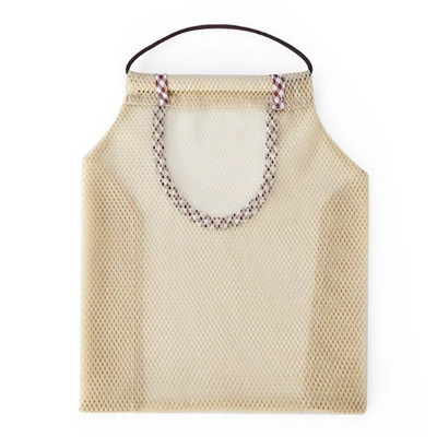 Plasă de plasă bej Saci de depozitare reutilizabile pentru agățat, fructe, legume, usturoi, ceapă, organizator pentru casă, pungă de plasă goală, accesorii de bucătărie