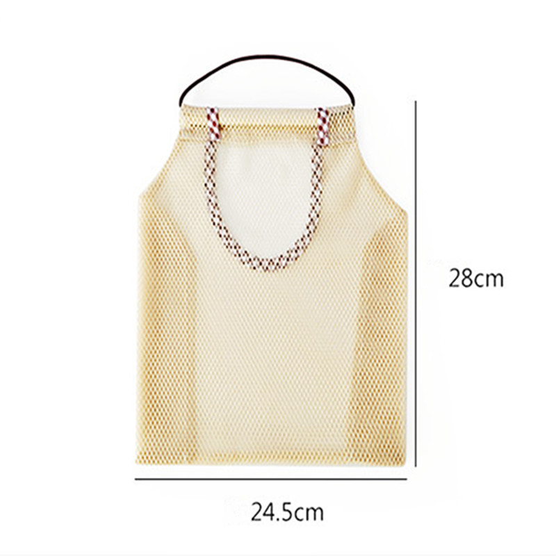 Plasă de plasă bej Saci de depozitare reutilizabile pentru agățat, fructe, legume, usturoi, ceapă, organizator pentru casă, pungă de plasă goală, accesorii de bucătărie