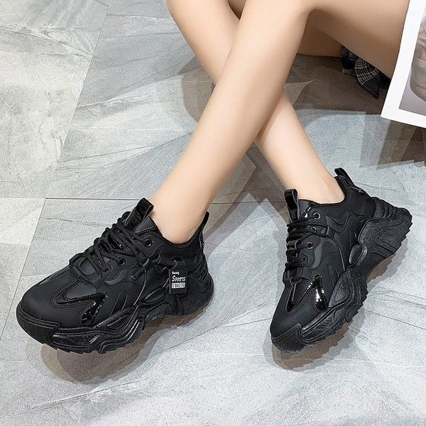 Ženske tenisice od eko kože - sa grubim đonom