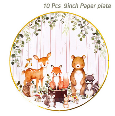 Animale din pădure, petrecere cu tematică, junglă, safari, pădure, decorare pentru petrecerea de zi de naștere, pentru copii, sălbatic, pentru baby shower, articole de masă