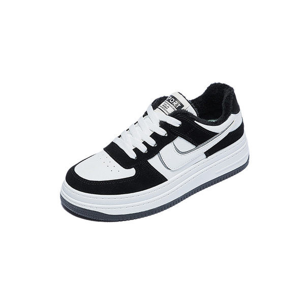 Ženske tenisice s ravnim potplatom na vezanje od eko kože