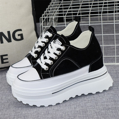 Moderne ženske tenisice s visokim potplatom na vezanje