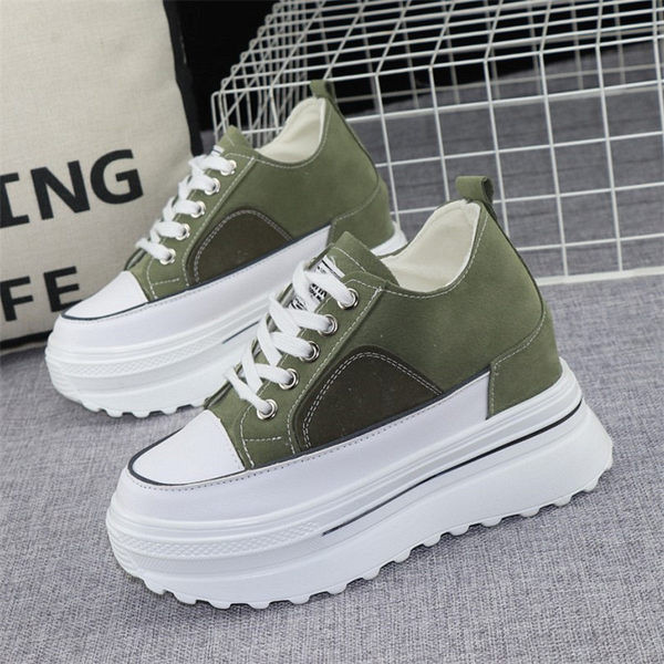 Moderne ženske tenisice s visokim potplatom na vezanje