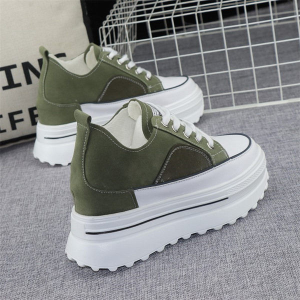 Moderne ženske tenisice s visokim potplatom na vezanje