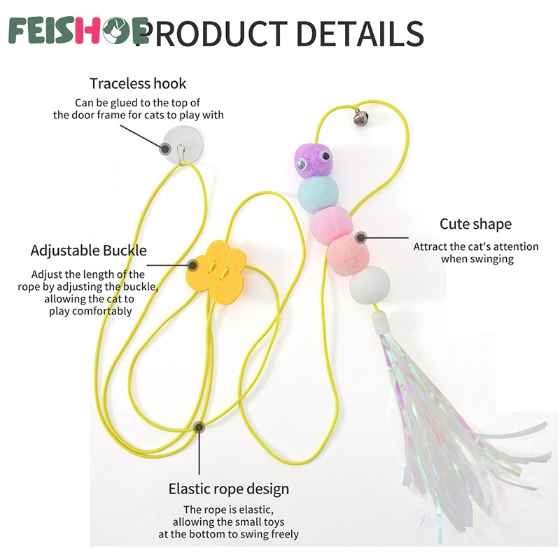 Interaktivna mačja igračka Viseća simulacija mačje igračke Smiješna samozadovoljna interaktivna igračka za mače koje se igra Teaser Wand Toy Oprema za mačke