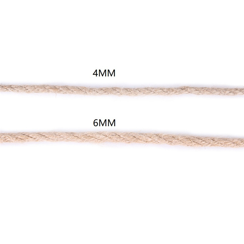 10 metri Iuta naturală Apărătoare pentru zgârieturi frânghie pentru animale de companie Role de sfoară de zgâriat cânepă snur răsucit Macrame labe gheare pentru mobilă de protecție