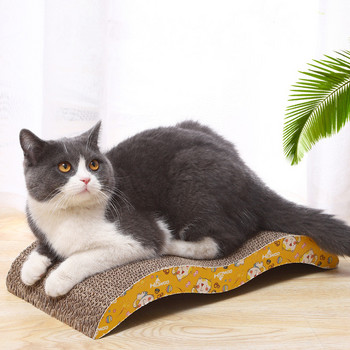 Ποιότητα M-Shape Κυματοειδές χαρτί γρατσουνιστών γάτας κατοικίδιων ζώων γρατσουνιές ξύστρα νυχιών γάτας Προϊόντα Scratcher έπιπλα για κατοικίδια+δωρεάν γάτας