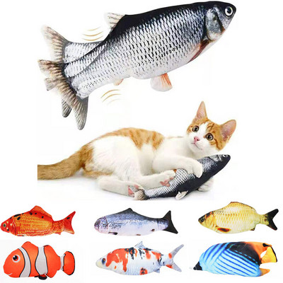 Γάτα φορτιστής USB Παιχνίδι Fish Interactive Ηλεκτρική δισκέτα Fish Cat παιχνίδι Ρεαλιστικό Pet Cats Chew Bite Παιχνίδια Pet Supplies Γάτες παιχνίδι σκύλου