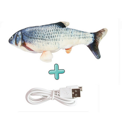 Γάτα φορτιστής USB Παιχνίδι Fish Interactive Ηλεκτρική δισκέτα Fish Cat παιχνίδι Ρεαλιστικό Pet Cats Chew Bite Παιχνίδια Pet Supplies Γάτες παιχνίδι σκύλου