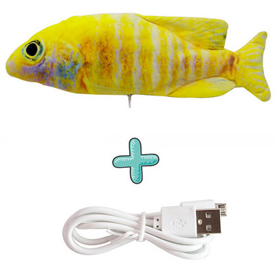 Γάτα φορτιστής USB Παιχνίδι Fish Interactive Ηλεκτρική δισκέτα Fish Cat παιχνίδι Ρεαλιστικό Pet Cats Chew Bite Παιχνίδια Pet Supplies Γάτες παιχνίδι σκύλου