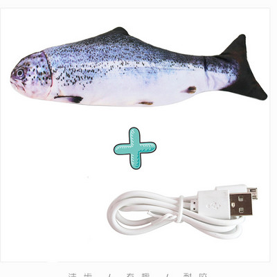 Γάτα φορτιστής USB Παιχνίδι Fish Interactive Ηλεκτρική δισκέτα Fish Cat παιχνίδι Ρεαλιστικό Pet Cats Chew Bite Παιχνίδια Pet Supplies Γάτες παιχνίδι σκύλου