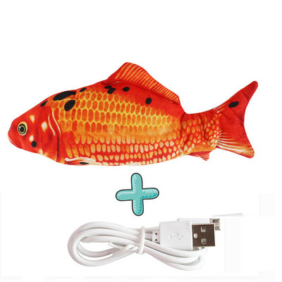 Γάτα φορτιστής USB Παιχνίδι Fish Interactive Ηλεκτρική δισκέτα Fish Cat παιχνίδι Ρεαλιστικό Pet Cats Chew Bite Παιχνίδια Pet Supplies Γάτες παιχνίδι σκύλου