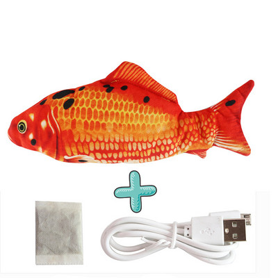 Γάτα φορτιστής USB Παιχνίδι Fish Interactive Ηλεκτρική δισκέτα Fish Cat παιχνίδι Ρεαλιστικό Pet Cats Chew Bite Παιχνίδια Pet Supplies Γάτες παιχνίδι σκύλου