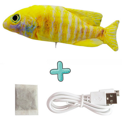 Γάτα φορτιστής USB Παιχνίδι Fish Interactive Ηλεκτρική δισκέτα Fish Cat παιχνίδι Ρεαλιστικό Pet Cats Chew Bite Παιχνίδια Pet Supplies Γάτες παιχνίδι σκύλου