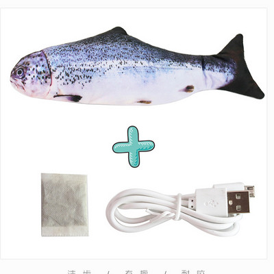 Γάτα φορτιστής USB Παιχνίδι Fish Interactive Ηλεκτρική δισκέτα Fish Cat παιχνίδι Ρεαλιστικό Pet Cats Chew Bite Παιχνίδια Pet Supplies Γάτες παιχνίδι σκύλου