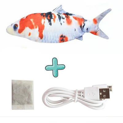 Γάτα φορτιστής USB Παιχνίδι Fish Interactive Ηλεκτρική δισκέτα Fish Cat παιχνίδι Ρεαλιστικό Pet Cats Chew Bite Παιχνίδια Pet Supplies Γάτες παιχνίδι σκύλου