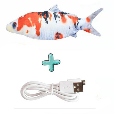 Γάτα φορτιστής USB Παιχνίδι Fish Interactive Ηλεκτρική δισκέτα Fish Cat παιχνίδι Ρεαλιστικό Pet Cats Chew Bite Παιχνίδια Pet Supplies Γάτες παιχνίδι σκύλου