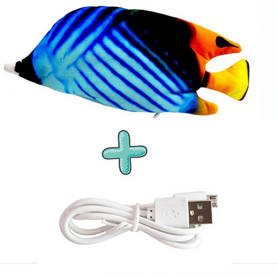 Γάτα φορτιστής USB Παιχνίδι Fish Interactive Ηλεκτρική δισκέτα Fish Cat παιχνίδι Ρεαλιστικό Pet Cats Chew Bite Παιχνίδια Pet Supplies Γάτες παιχνίδι σκύλου