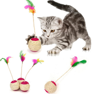 Macskajáték kisállat macska Szizál karcoló labdás edzés Interaktív játék cicákhoz, macska kellékek Vicces játék toll játék macskatartozék