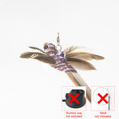 Handfree Ραβδί γάτας για πουλί/φτερό με πανίσχυρη βεντούζα διαδραστικά παιχνίδια για γάτες Προϊόντα για άσκηση κυνηγιού γατών για κατοικίδια