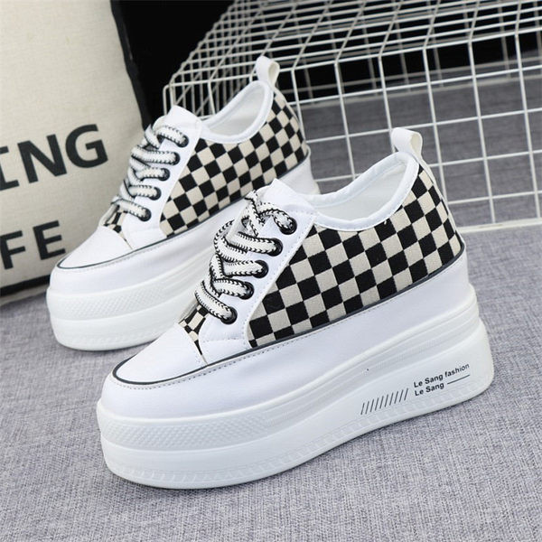 Moderne ženske cipele s platformom i vezicama visoke 8 cm