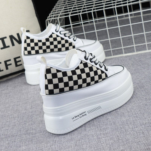 Moderne ženske cipele s platformom i vezicama visoke 8 cm