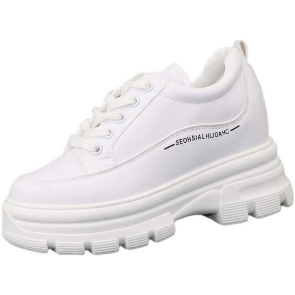 Ženske tenisice od eko kože sa natpisom i vezicama