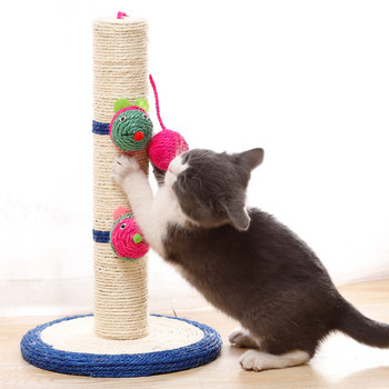 Играчка за домашни любимци Sisal Cat Scratching Post for Cat Tree Kitten Cat Scratcher Jumping Tower Toy with Ball Cat scraper Protecting Furniture