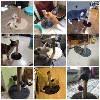 Παιχνίδι για κατοικίδια Σιζάλ Γάτα Ξυσίματος για Cat Tree Kitten Cat Scratcher Jumping Tower Toy with Ball Cat scraper Προστατευτικά έπιπλα