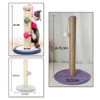 Παιχνίδι για κατοικίδια Σιζάλ Γάτα Ξυσίματος για Cat Tree Kitten Cat Scratcher Jumping Tower Toy with Ball Cat scraper Προστατευτικά έπιπλα