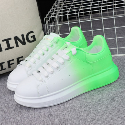 Trendovske ženske tenisice na vezanje od eko kože u preljevima boja