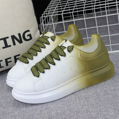 Trendovske ženske tenisice na vezanje od eko kože u preljevima boja