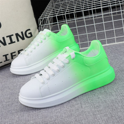 Trendovske ženske tenisice na vezanje od eko kože u preljevima boja