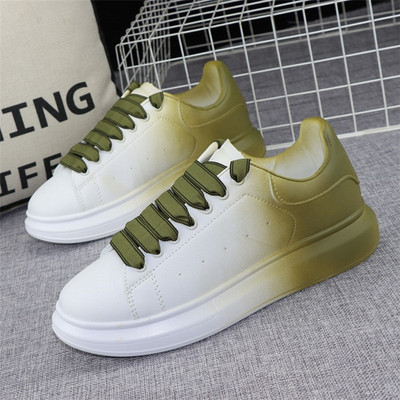 Trendovske ženske tenisice na vezanje od eko kože u preljevima boja