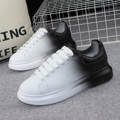 Trendovske ženske tenisice na vezanje od eko kože u preljevima boja